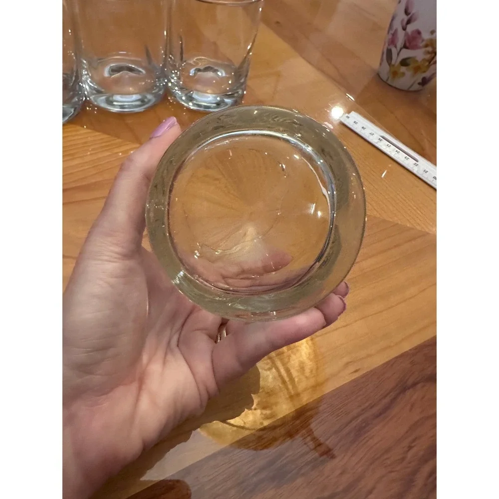 Set of 4‎ Whiskey Rocks Glasses Heavy Base Dimple Bottom Clear Lowball Tumblers